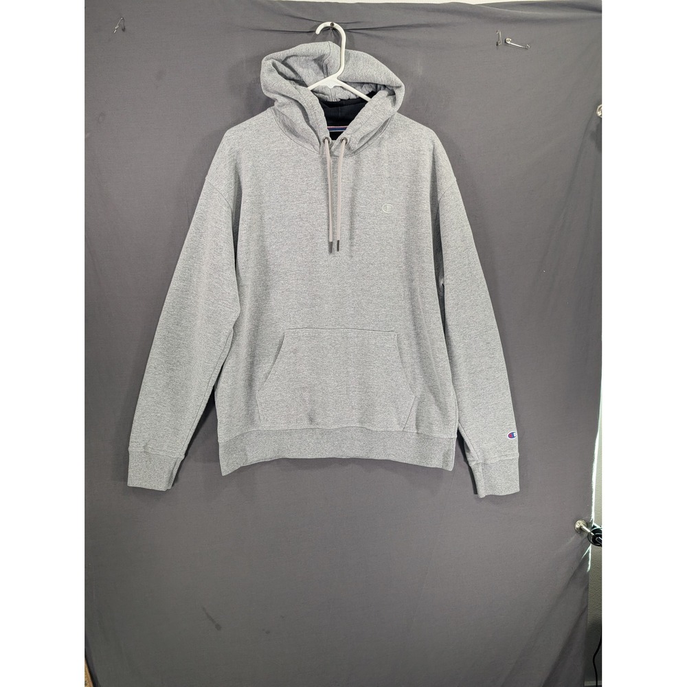 Champion Mens Gray Pullover Hoodie Sweatshirt Size Large